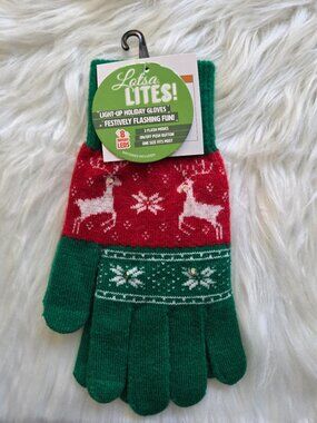 Lotsa Lites Light-Up Holiday Gloves